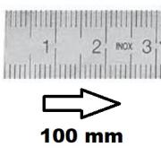 HORIZONTAL FLEXIBLE RULE CLASS II LEFT TO RIGHT 100 MM SECTION 13x0,5 MM<BR>REF : RGH96-G2100B0M0